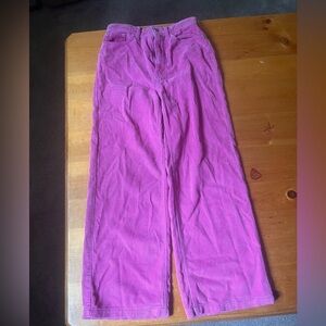Urban Outfitters BDG Hot Pink Corduroy High & Wide Jeans